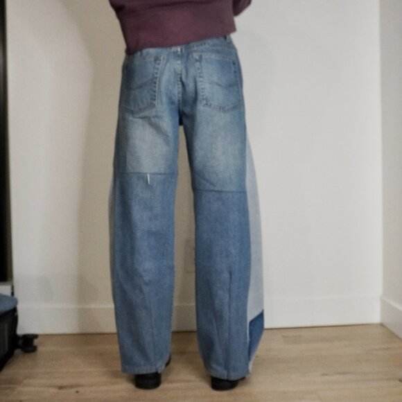 Ucycled Two-Tone Wide Leg Jeans - Size 29 - Artisan Denim - Picture 6 of 7